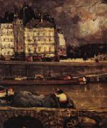 James Wilson Morrice The Left Branch of the Seine before the Place Dauphine Sweden oil painting artist